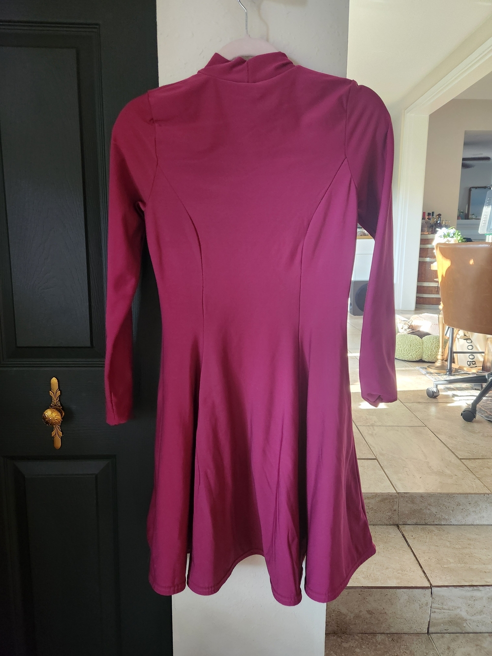 Blackmilk Plum Long-Sleeve Fit & Flare Dress
